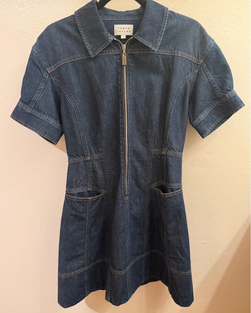 Denim Zip-Up Dress by Tanya Taylor - Image 2