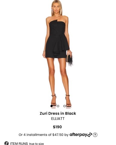 Revolve Dress in Black - Image 1