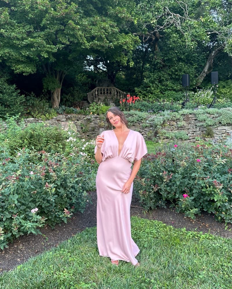 Pink Anthropologie Formal Gown - Image 1