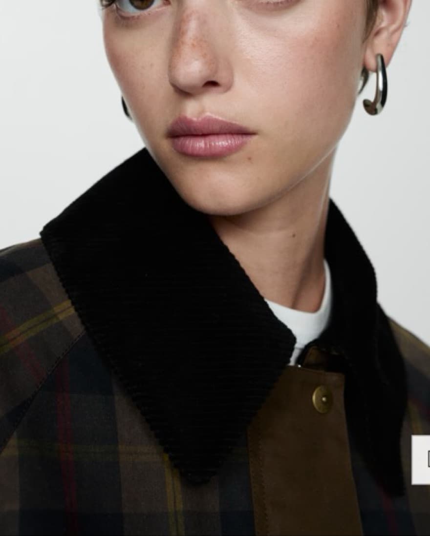Mango Plaid Check Parka  - Image 4