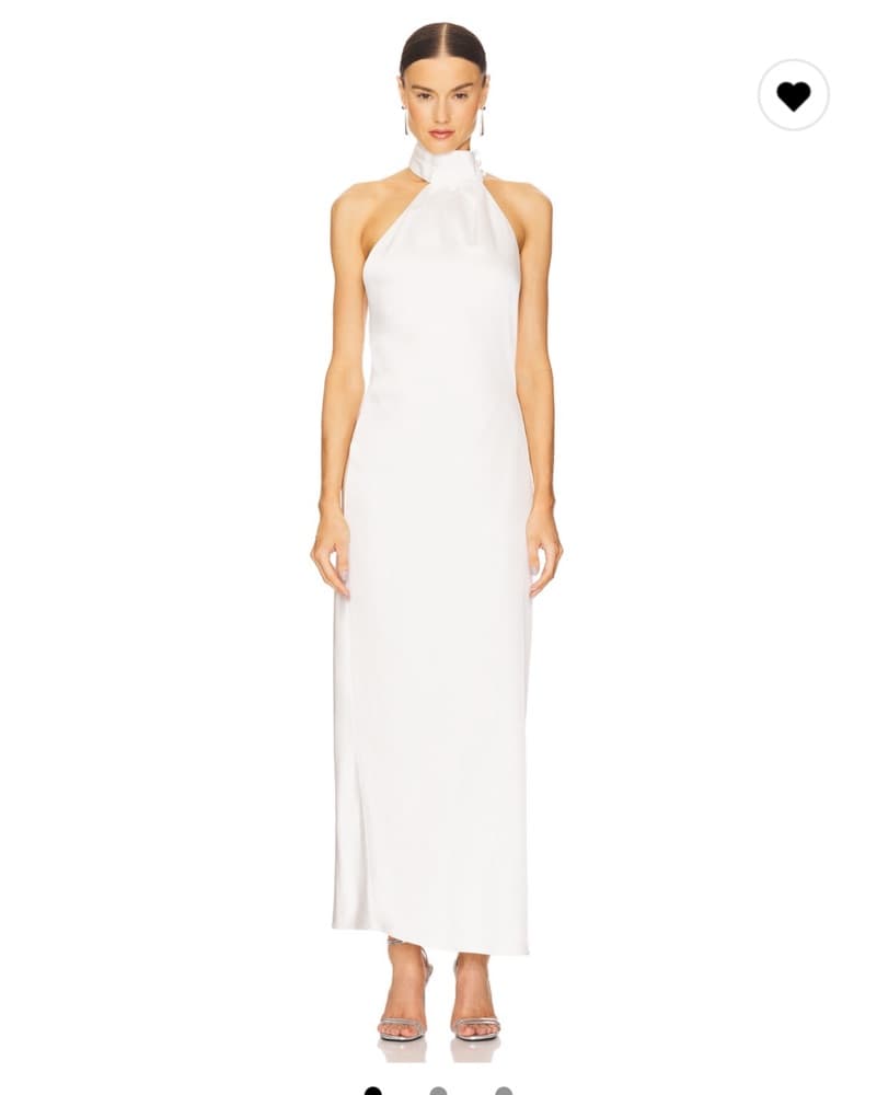 Darcy Ivory Satin Backless Dress - Image 5
