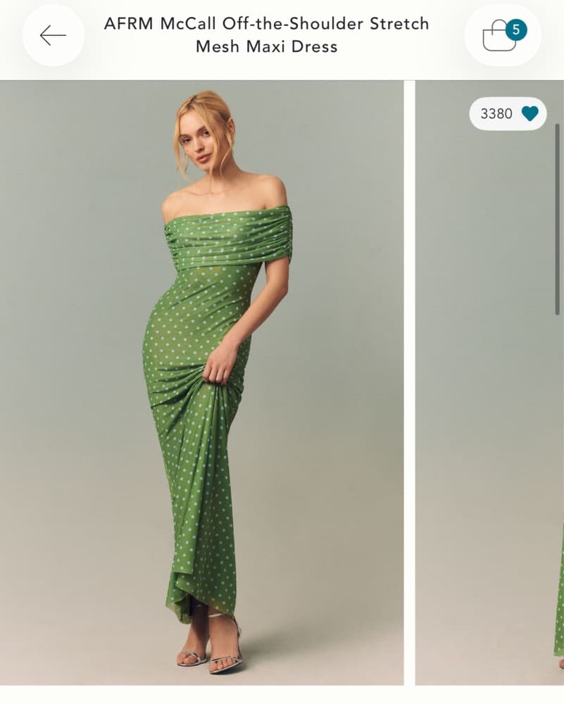 AFRM McCall Off The Shoulder Dress - Image 1