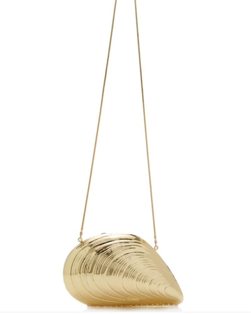 Simkhai Bridget Oyster Shell Gold Clutch - Image 4
