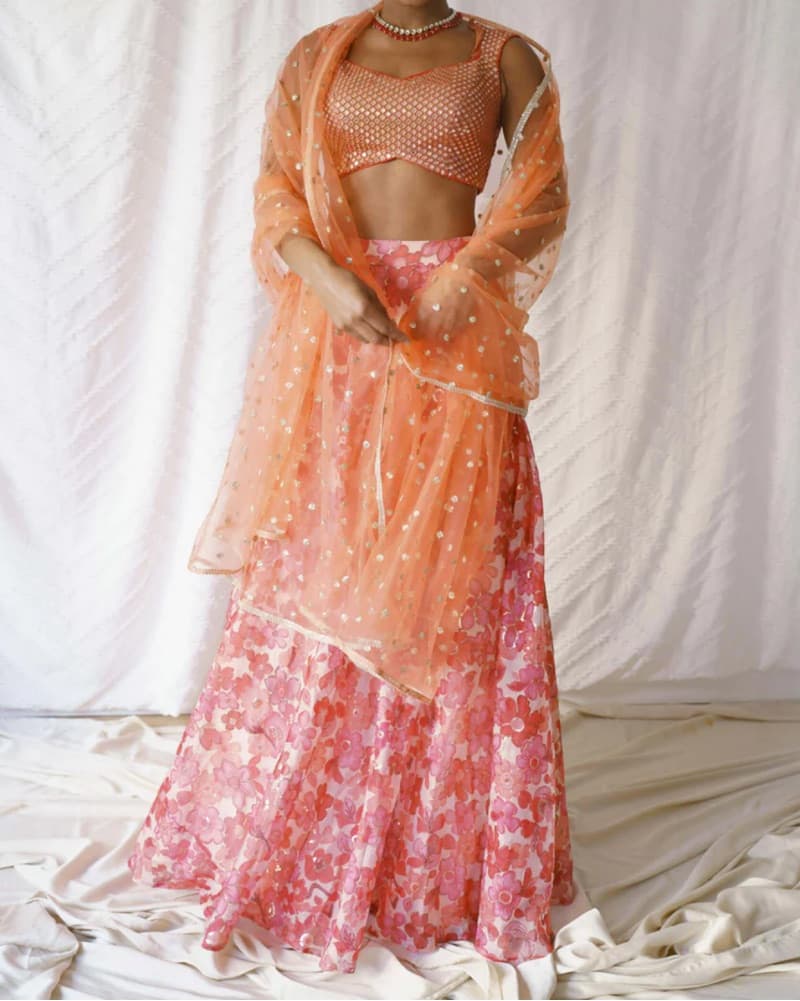 Aayka Pink Lehenga - Image 1
