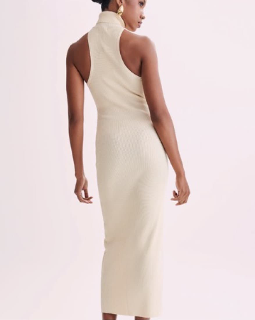 Meshki Cream Turtlendeck Dress - Image 3