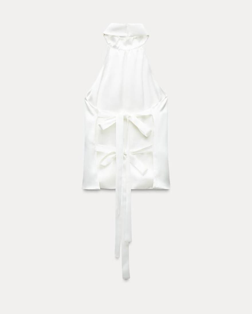Zara Satin Halter Top - Image 2