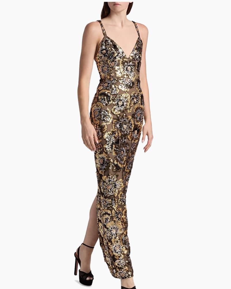Floral Sequin Maxi Dress Bronx And Banco - Image 3
