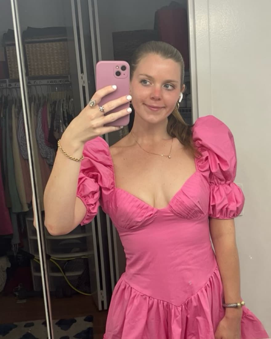 Revolve Peixot Pink Mini Dress - Image 4