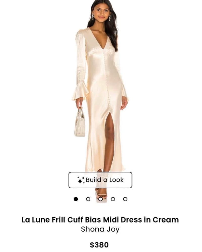 La Lune Frill Cuff Bias Midi Dress - Image 2