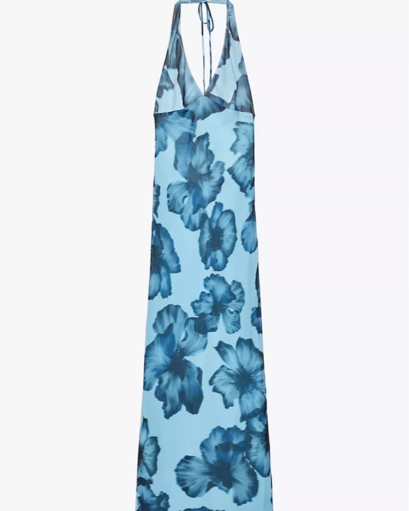 Zara Halter Printed Long Dress - Image 3