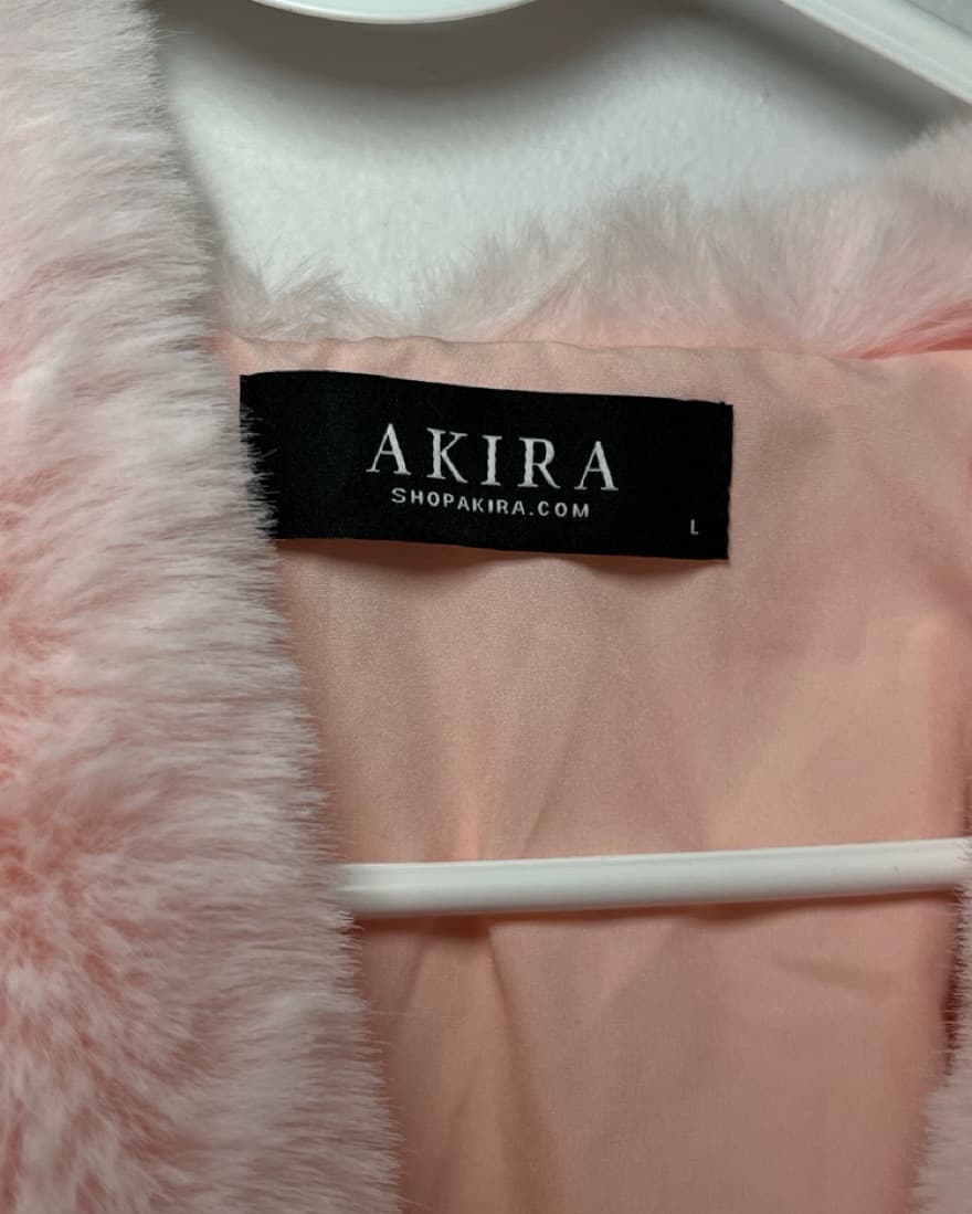Pink Fur Trim Coat - Image 3