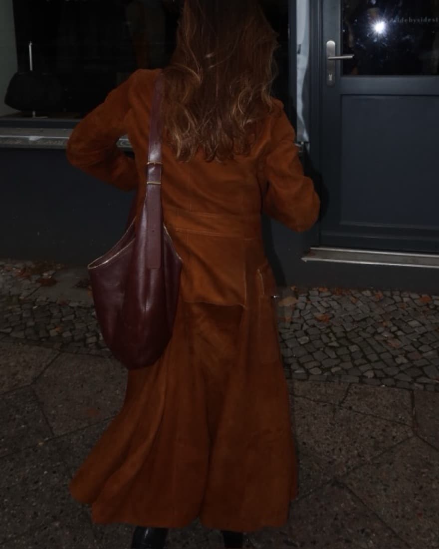Vintage 70s Brown Suede Trench - Image 3
