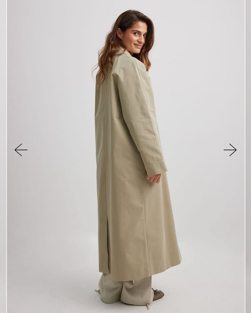 NA-KD Overszied Dropped Shoulder Trench  - Image 2