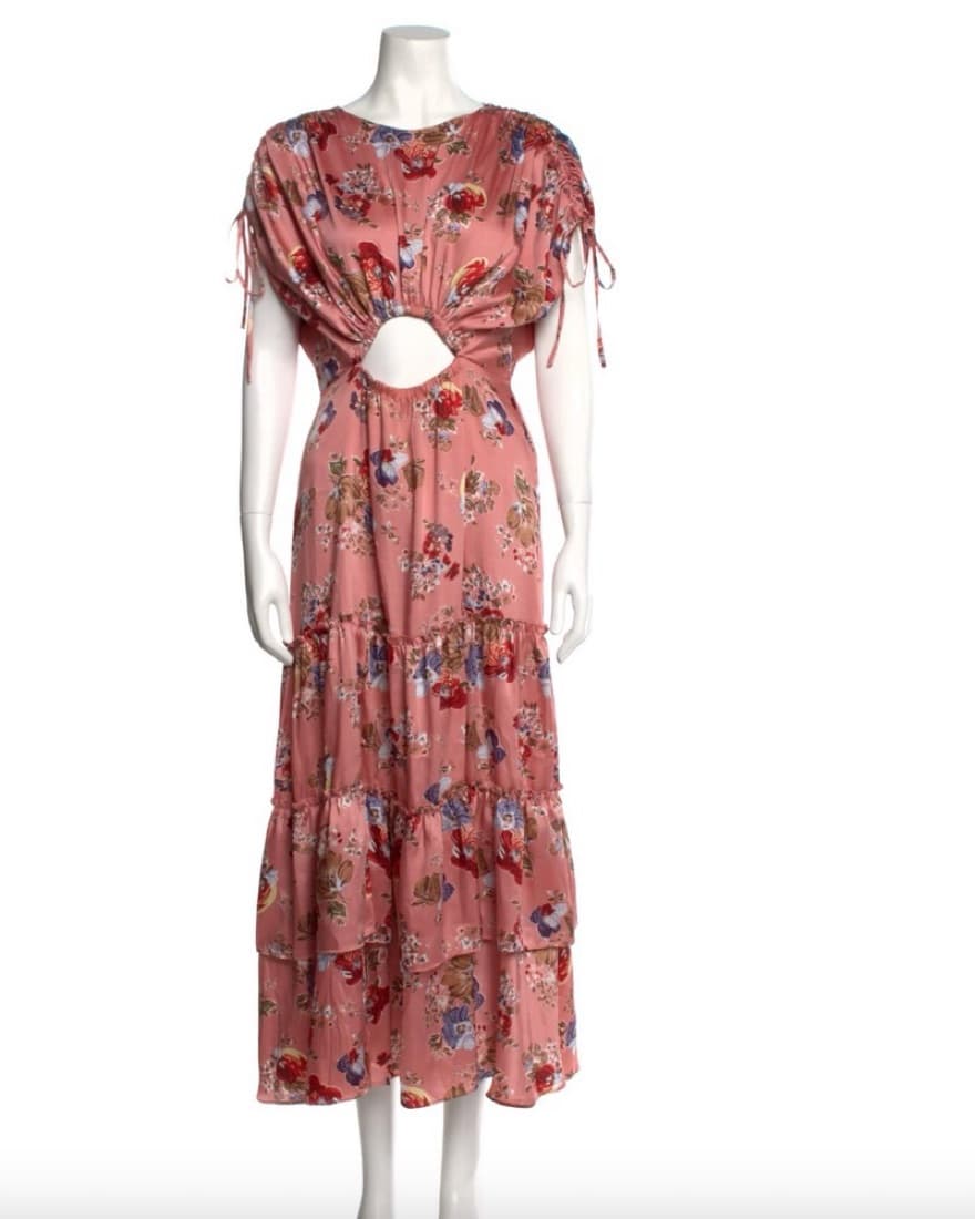 Dreamy Floral Ruffle Midi Dress - Image 1