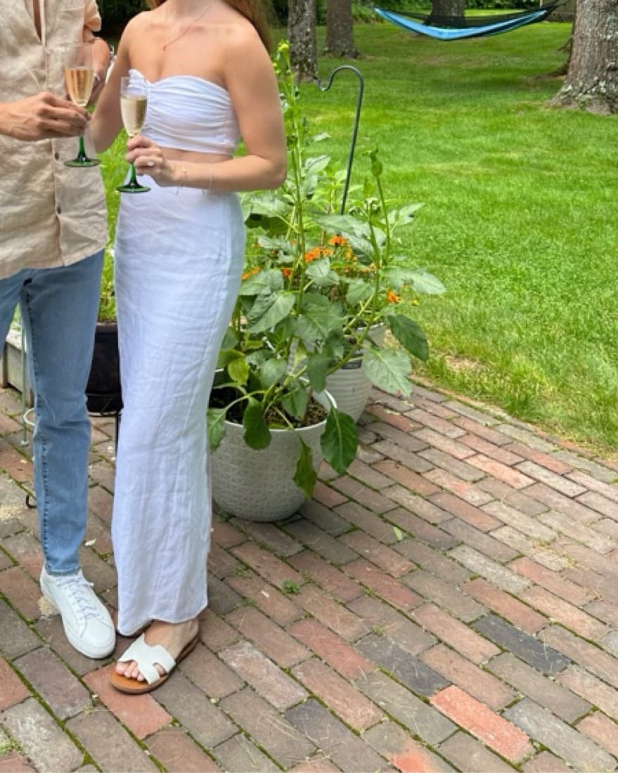  White Strapless Two Piece - Image 2