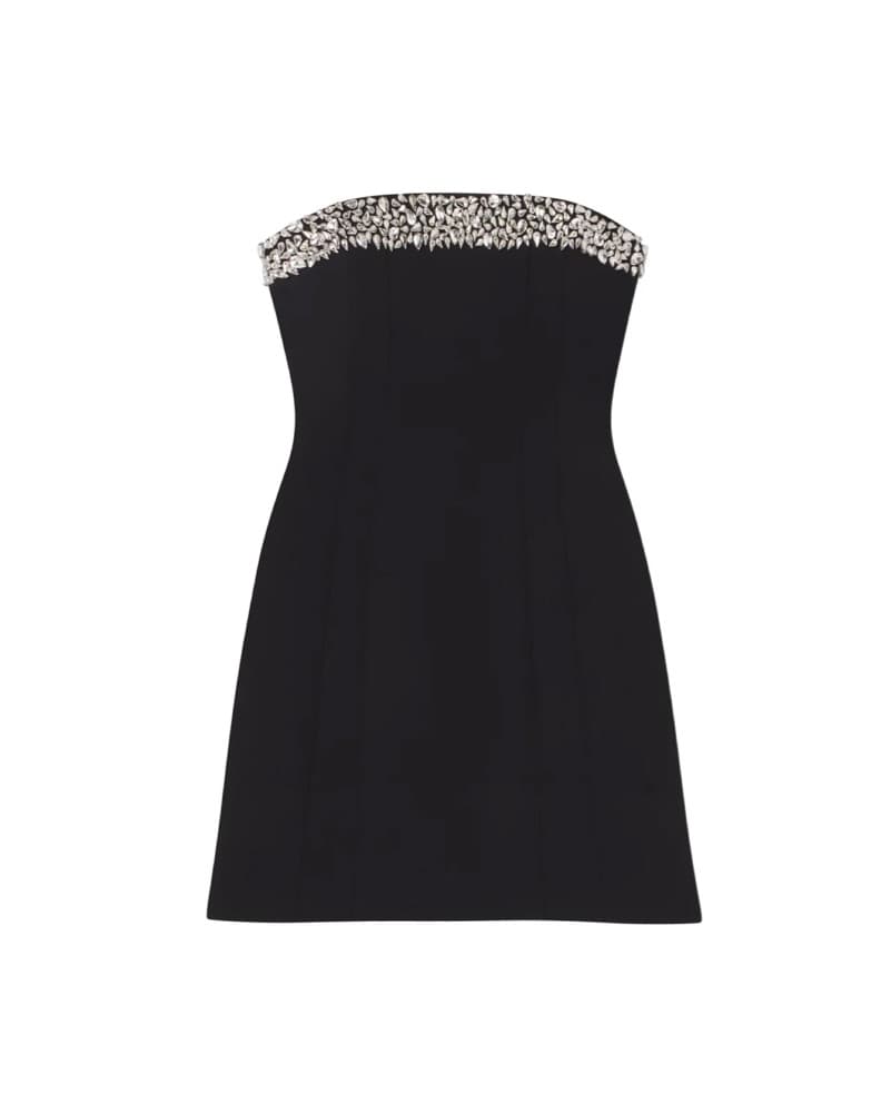 ALC Black Mini Embellished Dress - Image 5