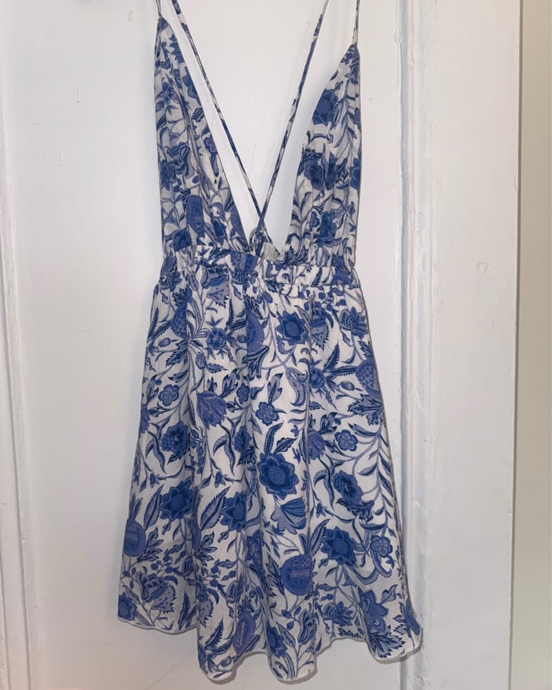 Blue Floral Dress - Image 1