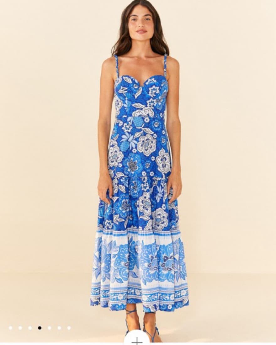 Farm Rio Blue Full Of Flowers Maxi Dress - Image 4
