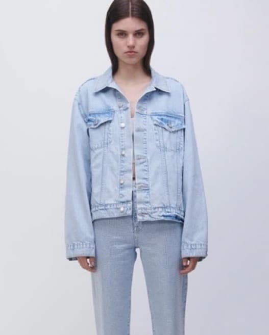 Simkhai Crystal Embellished Denim Jacket - Image 4