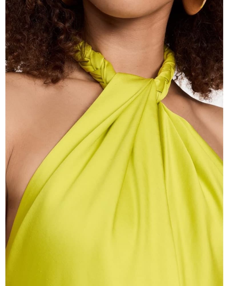 Maya Halter Dress in Kiwi - Image 3