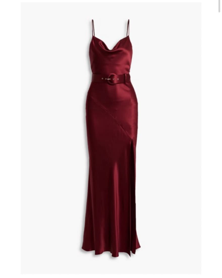 NICHOLAS Simone belted silk-satin maxi  - Image 3