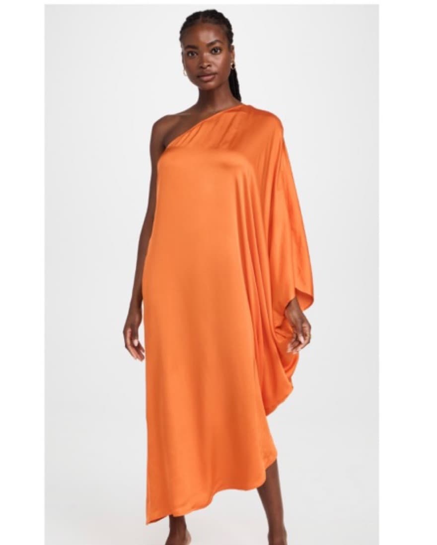 L’Agence Poppy Orange Silk Gown - Image 1