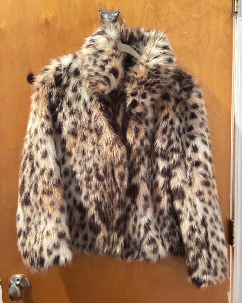 Zara Cheetah Fur Coat Size Small  - Image 4