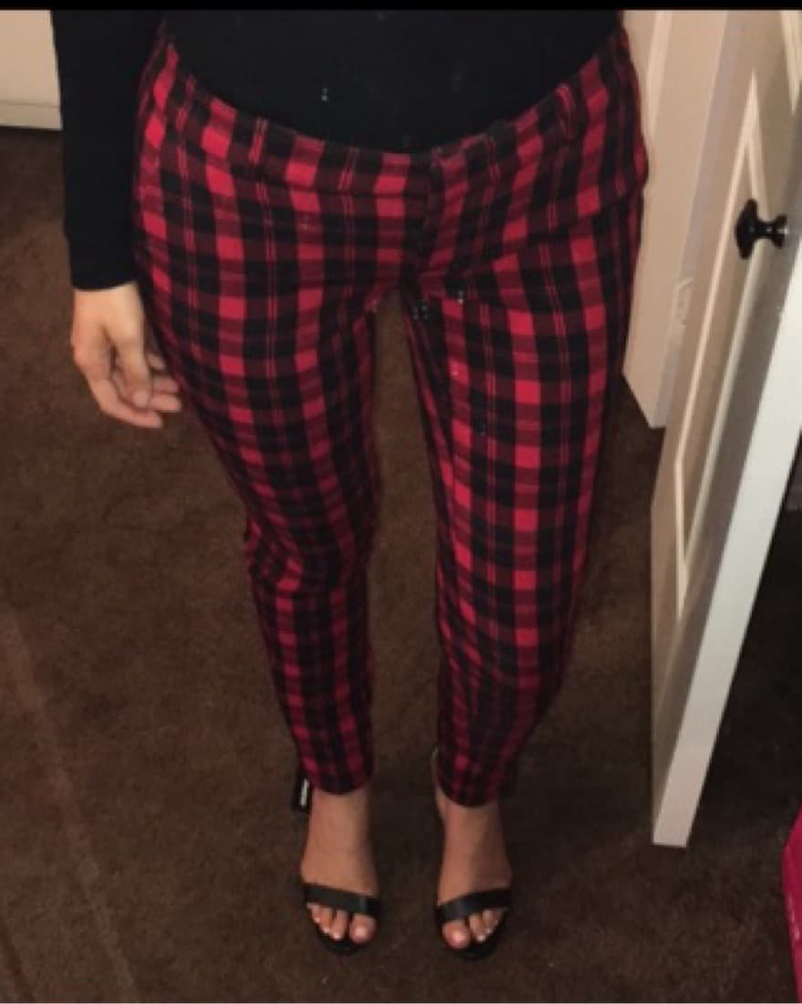 Michael kors red plaid skinny ankle Pant - Image 3