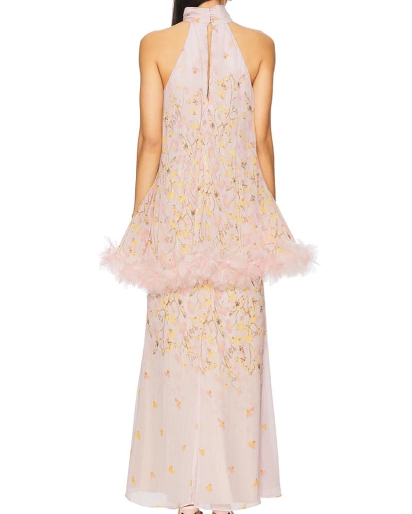 Elliatt Tulsia Cape Maxi Dress In Pink - Image 3