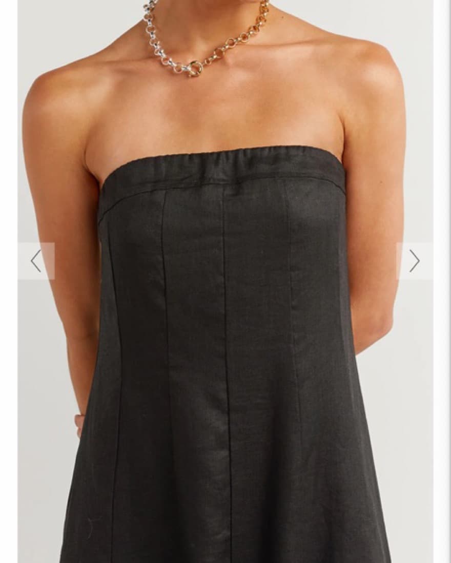 DISSH Black Linen Midi Dress - Image 4