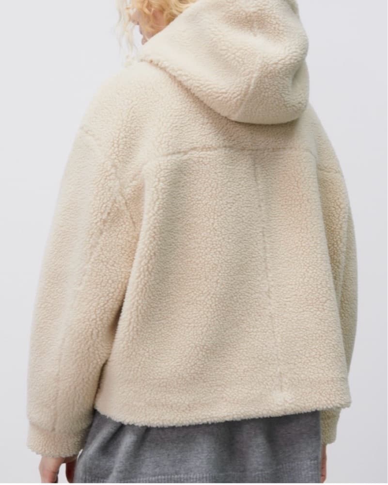 Zara Hooded Teddy Jacket - Image 2