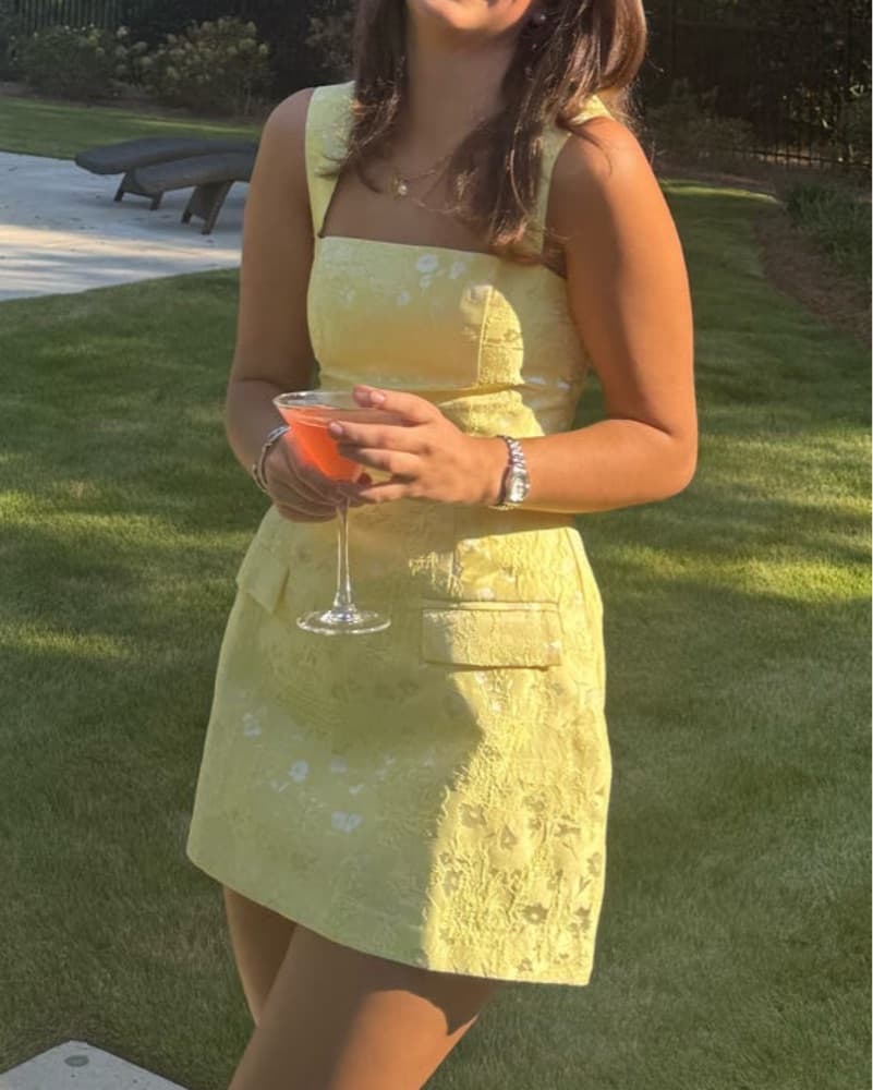 Amanda Uprichard Bethany Romper Yellow - Image 2