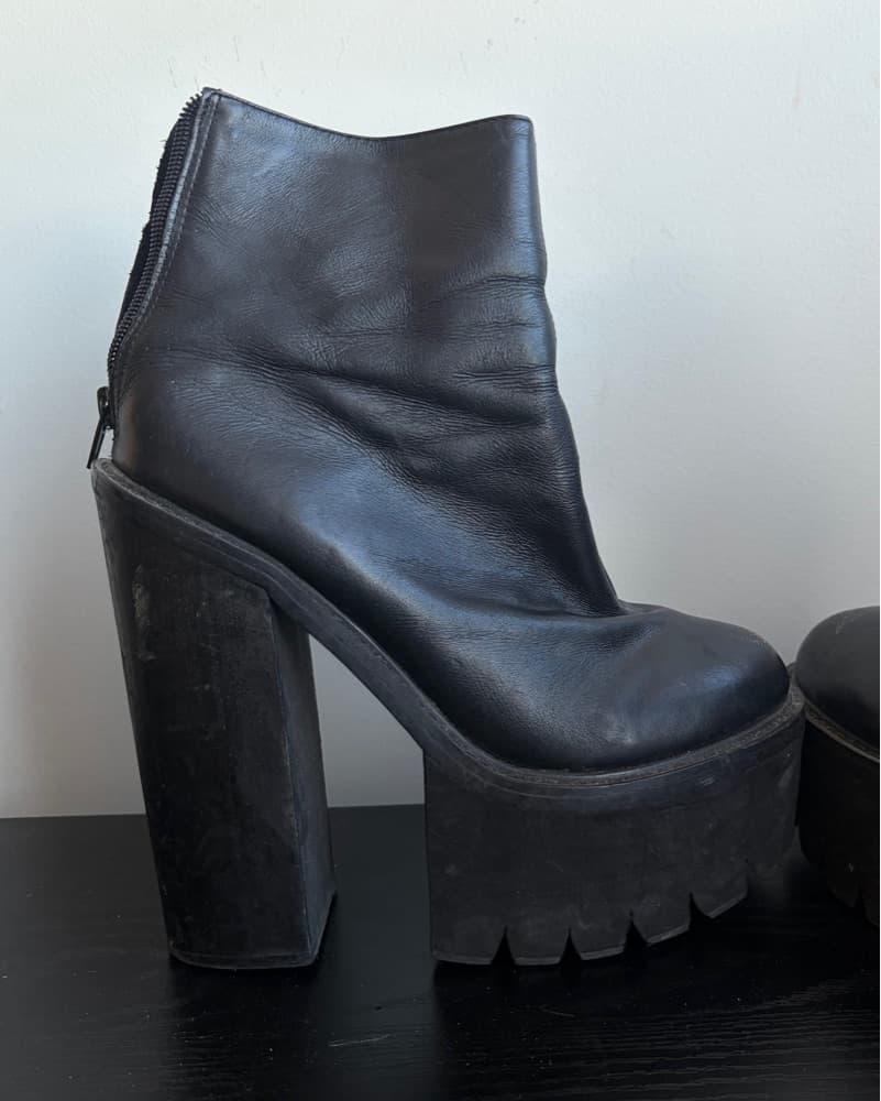 TALL Black Leather Boots - Image 3