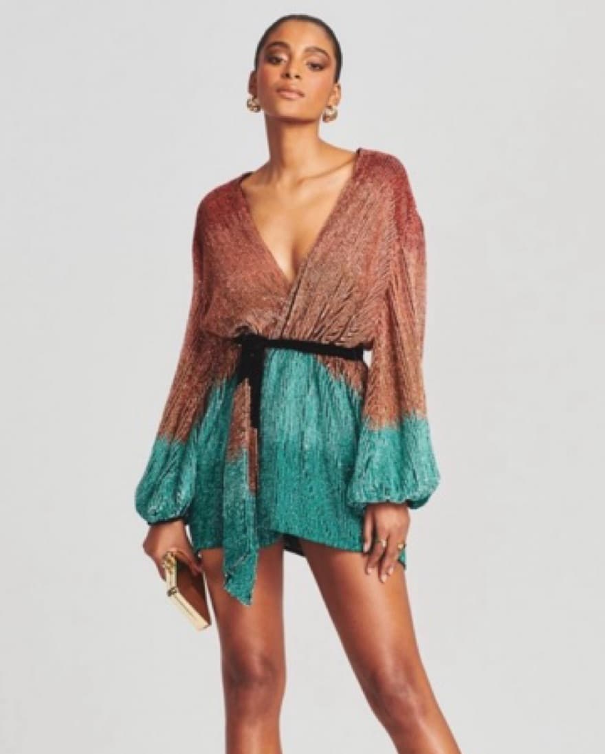 Retrofete Gabrielle Sequin Ombre Robe  - Image 1