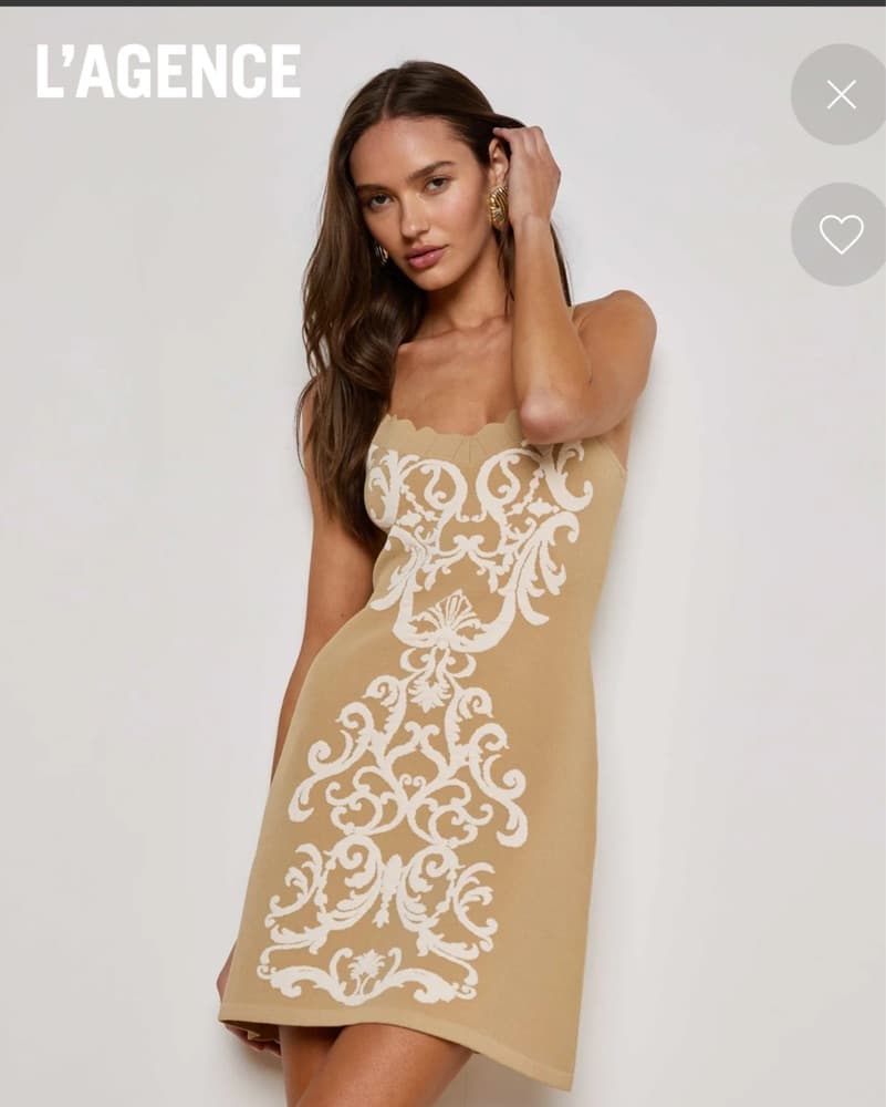 L’Agence Beige Mini Dress - Image 4