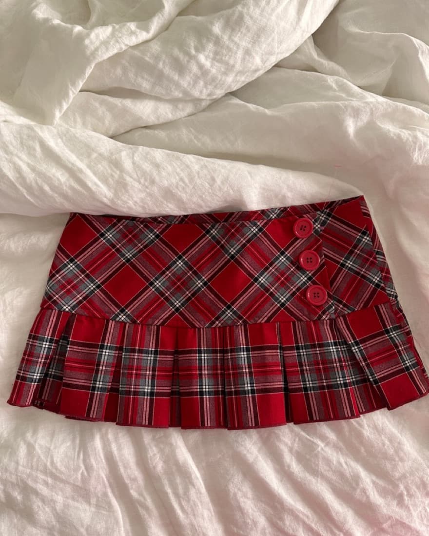 Plaid Mini Skirt - Image 1