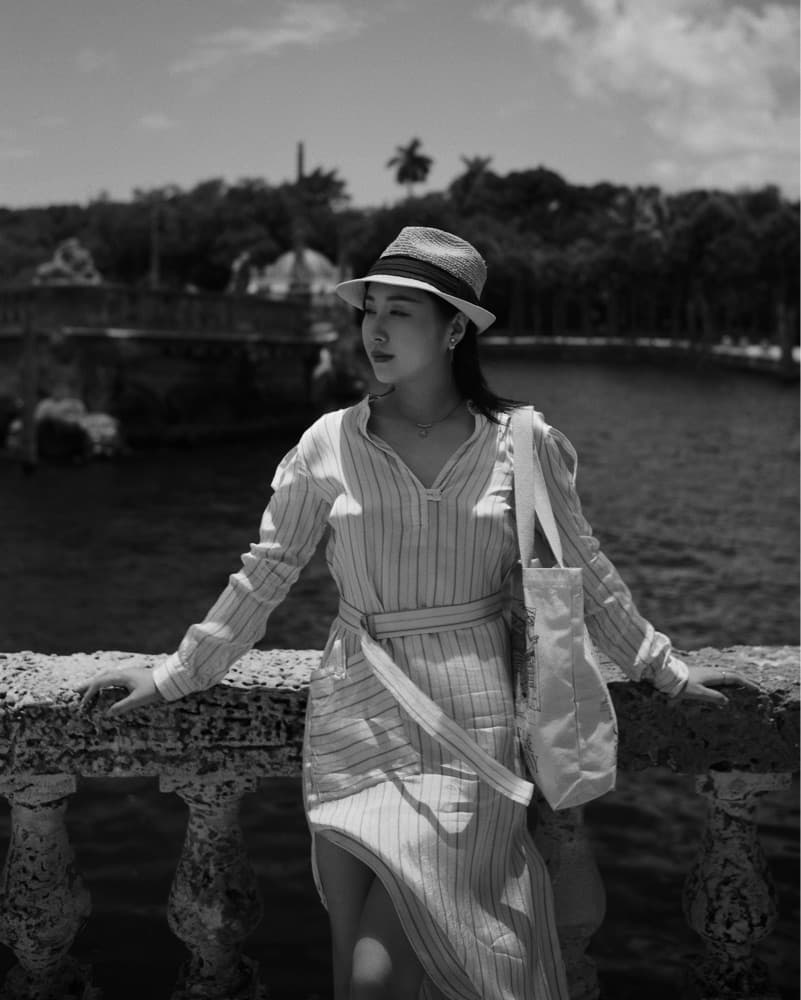 White Strip Silky Summer Dress - Image 4