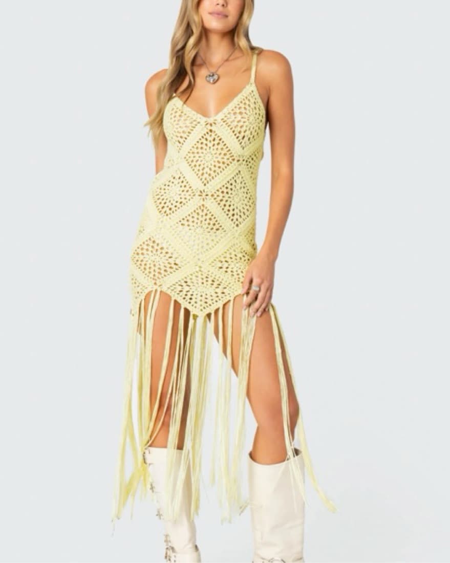Fringey Crochet Maxi Dress - Image 4