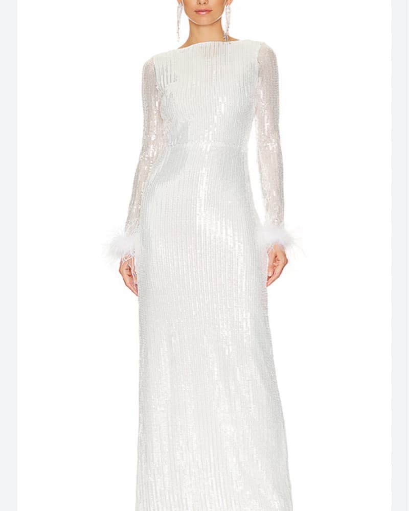 White Embellished Camila Coelho Dress - Image 1
