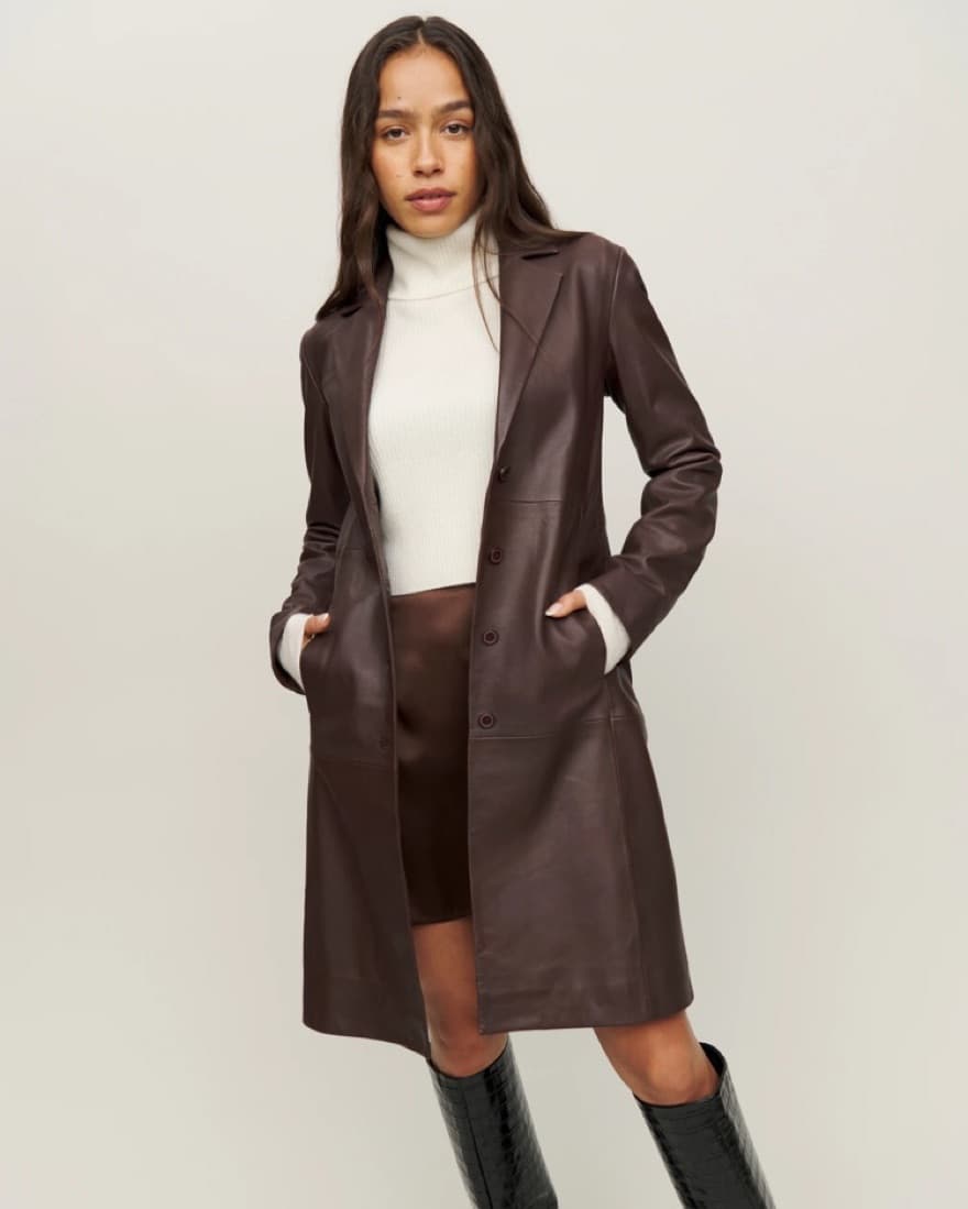 Reformation Veda Crosby Longline Leather - Image 1