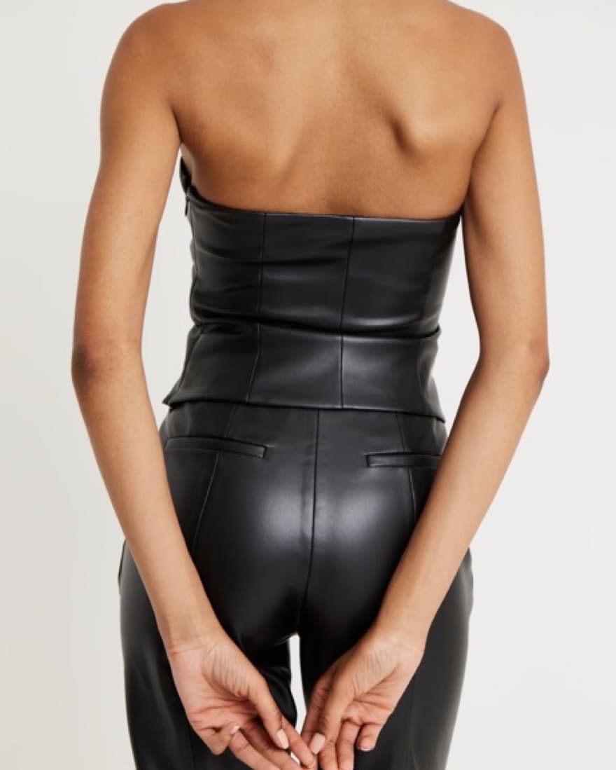 Tailored Leather Strapless Bodice  - Image 5