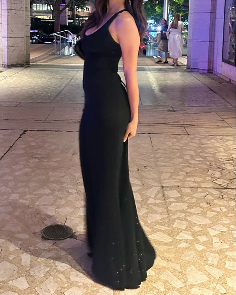 Vintage 90s Black Tie Gown  - Image 3