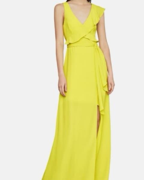 bcbgmaxazria womens chiffon ruffle gown - Image 1