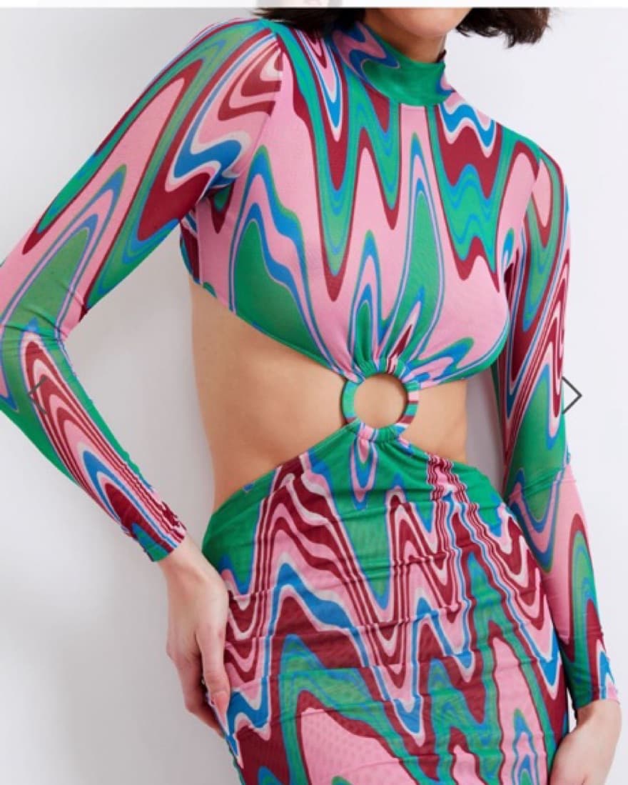 PatBO Wave Printed Maxi Dress Multicolor - Image 5