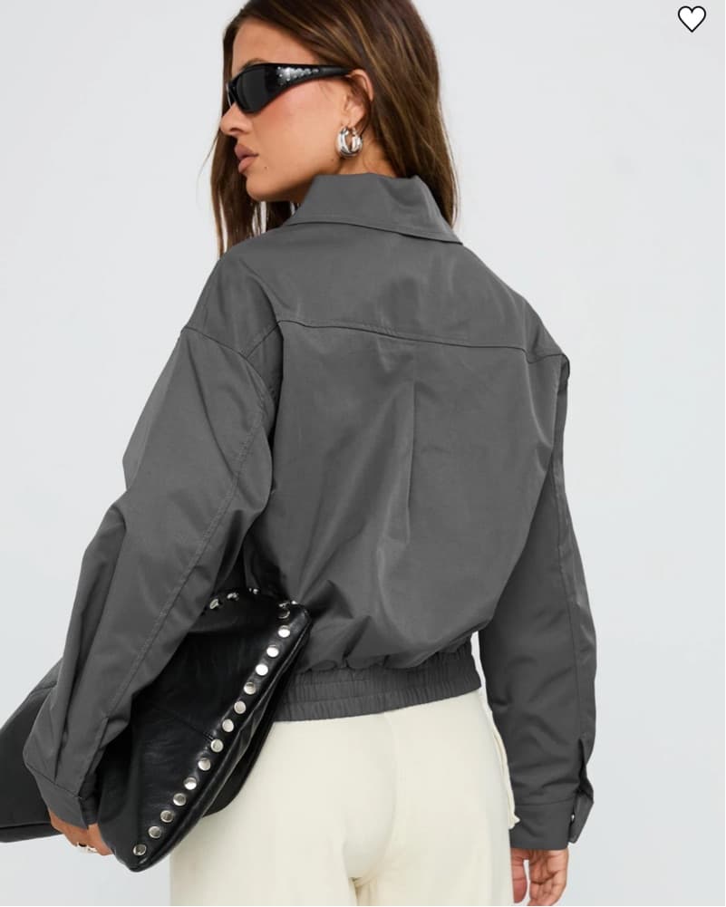 Grey Bomber Jacket  - Image 2