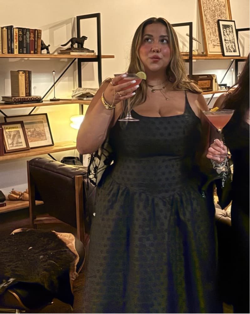 Elegant Polka Dot Midi Dress - Image 1