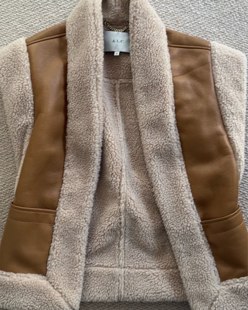 ALC Shearling Leather Vest  - Image 1
