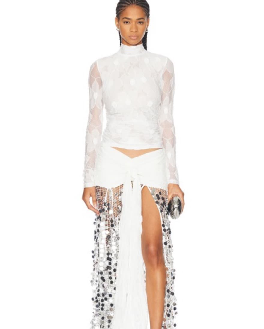 Siedres White Lace Turtleneck - xs - Image 1