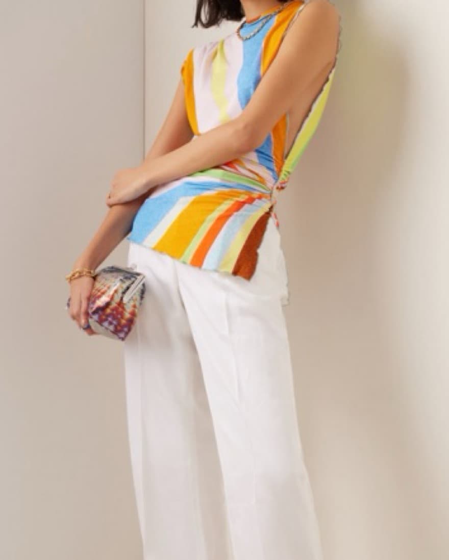 Siedrés Gian Printed Stretch Jersey Top - Image 2