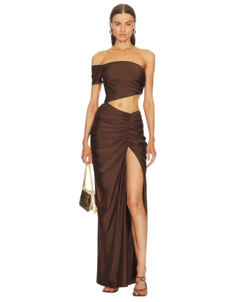 Ronny Kobo Off-Shoulder Cut Out Dress - Image 1